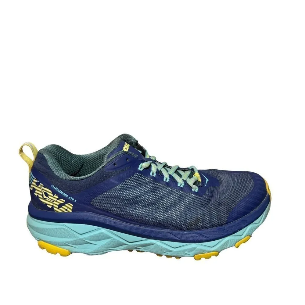 Hoka challenger Atr 5 One One Women's Blue and Yellow Athletic Shoes size 10